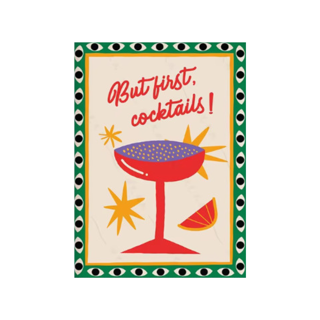 Poster "But first, cocktails"