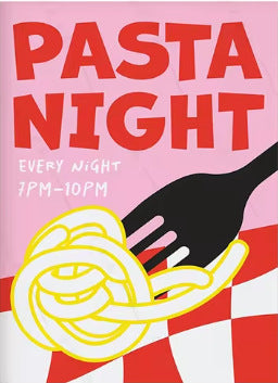 Poster "Pasta night"