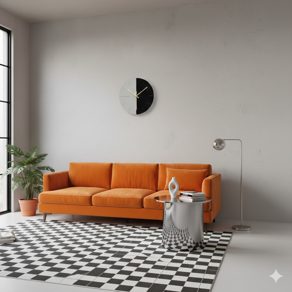 Horloge "White and Black"